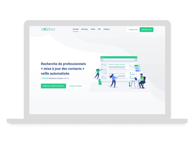 Exabaz : Développement d'un SaaS avec moteur de recherche pour le sourcing de leads cover