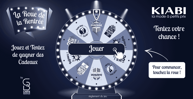 Roue de la fortune Kiabi : Développement d'un jeu mobile pour un évenement physique cover