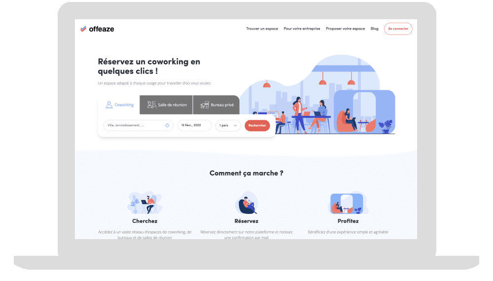 Offeaze – Transformer n'importe quel lieu en espace de travail à proximité cover