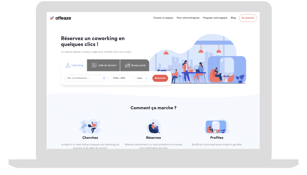 Développement d'une marketplace de réservation de coworking