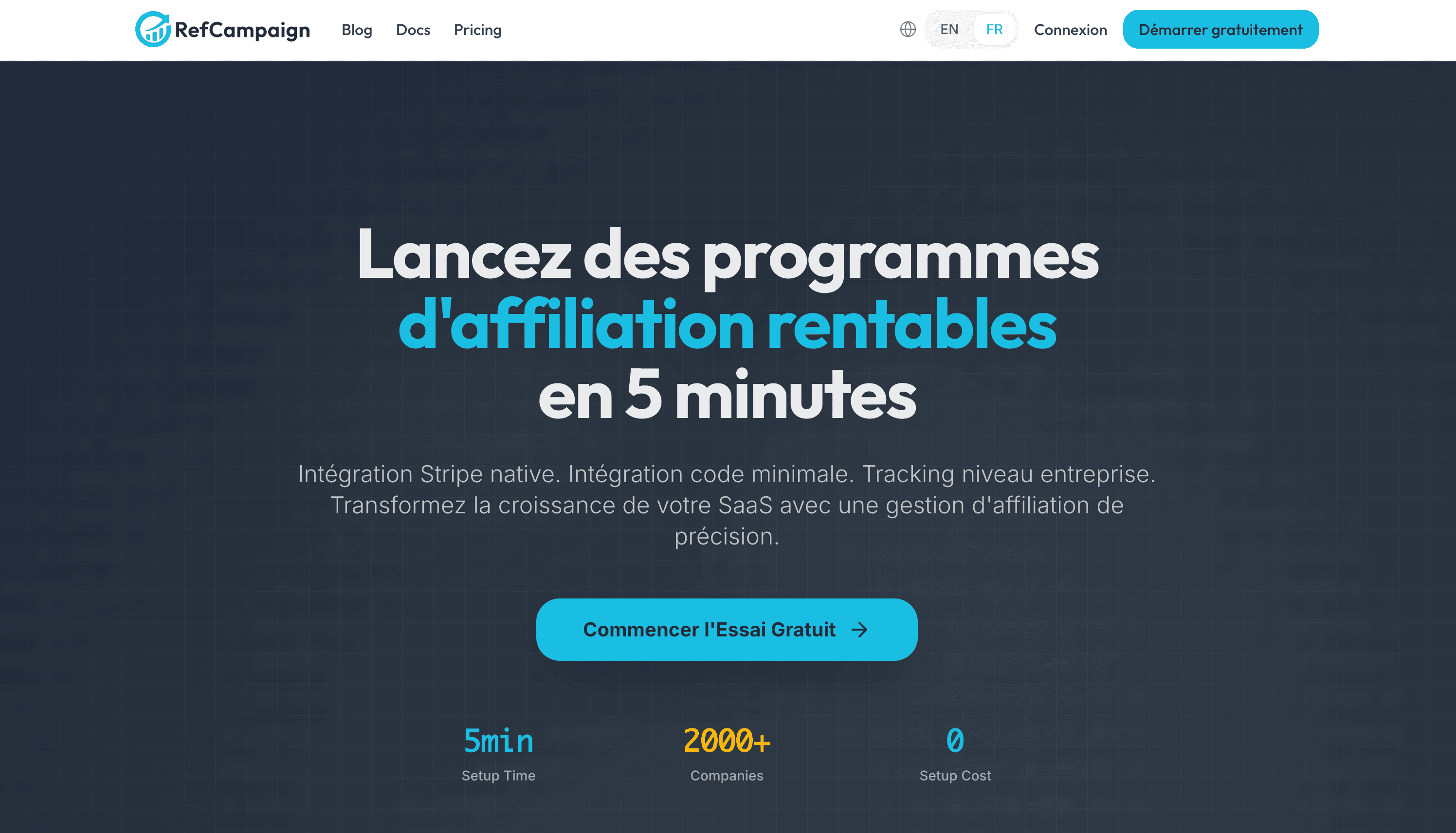 RefCampaign, lancez un programme d’affiliation en 5 minutes - Screenshot 1