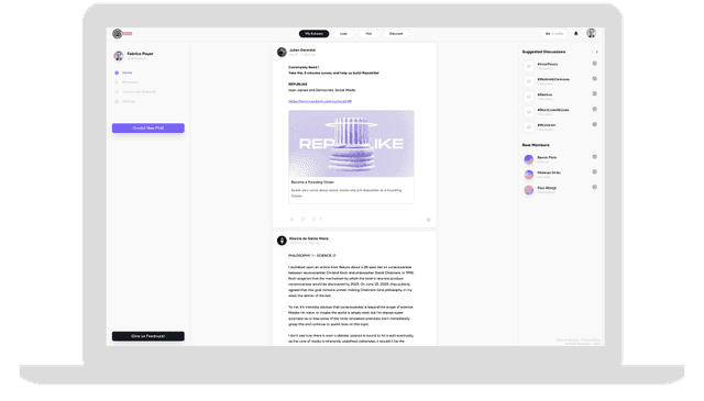 Republike : Développement d'un réseau social Web3 cover