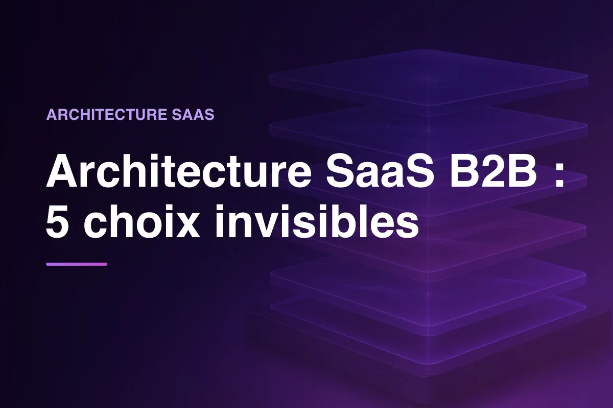 Architecture SaaS B2B : 5 choix invisibles